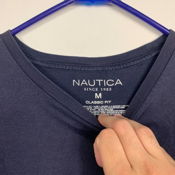 Nautica Double-Sided T-Shirt Mens Size M Short Sleeve Cotton-Blend - Picture 5 of 8